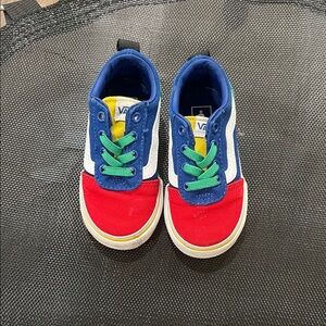 Vans Kids Red and Blue Sneakers